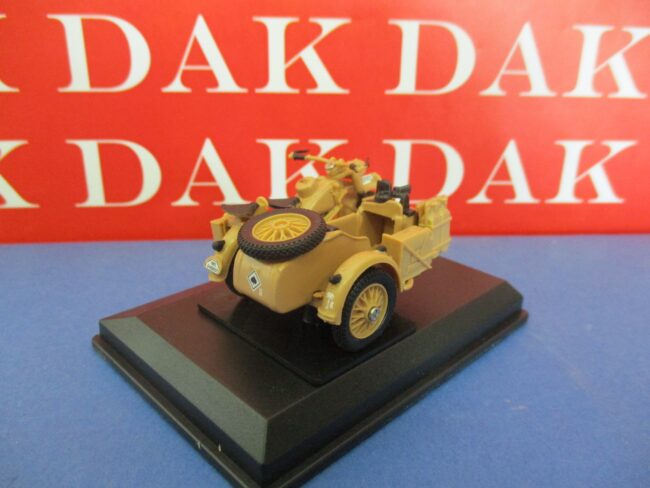 Die cast 1/43 Modellino Moto BMW R-75 + Sidecar Deutsche Afrika Korps Cararama - immagine 3