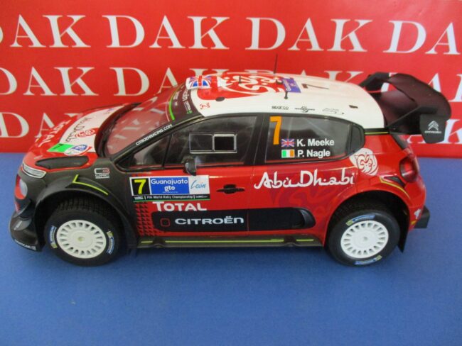 Die cast 1/18 Modellino Auto Citroen C3 WRC Rally Mexico 2017 K. Meeke - immagine 2