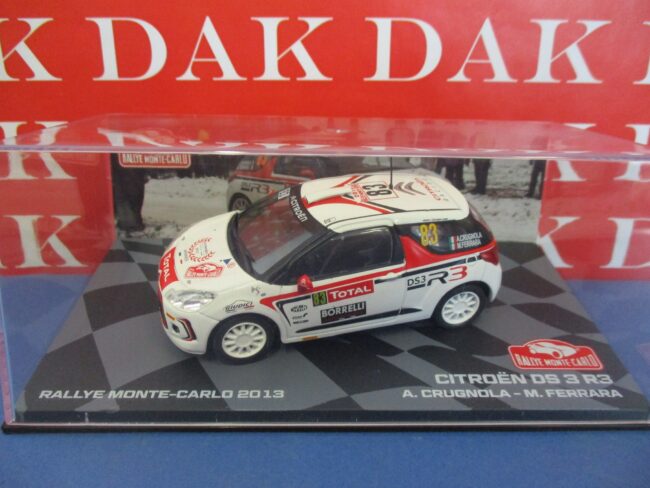 Die cast 1/43 Modellino Auto Citroen DS3 R3 Rally Monte Carlo 2013 A. Crugnola - immagine 4