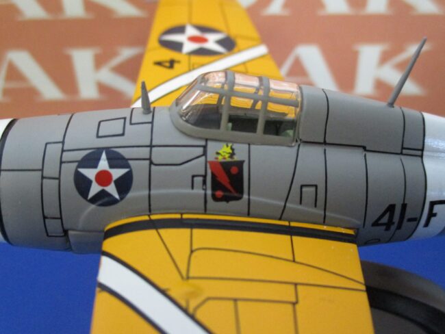 Die cast 1/72 Modellino Aereo Grumman F4F Wildcat USN Black Aces USS Ranger - immagine 4