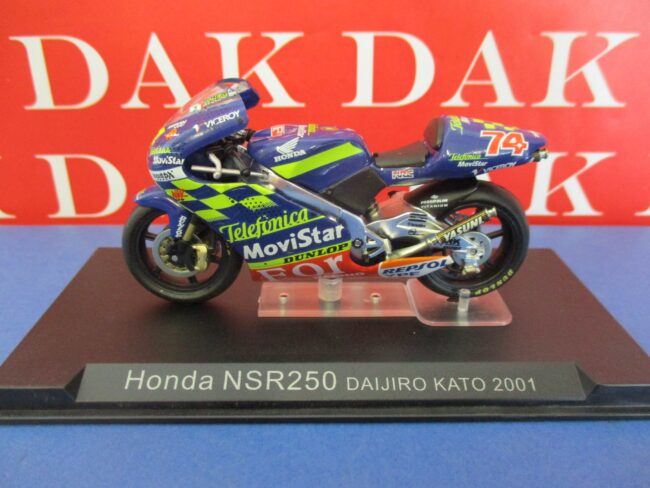Die cast 1/24 Modellino Moto GP Honda NSR Daijiro Kato 2001 - immagine 2