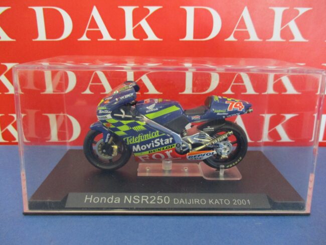 Die cast 1/24 Modellino Moto GP Honda NSR Daijiro Kato 2001 - immagine 4
