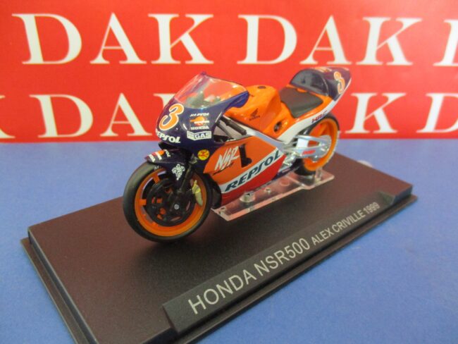 Die cast 1/24 Modellino Moto GP Honda NSR500 Alex Criville 1999 - immagine 2