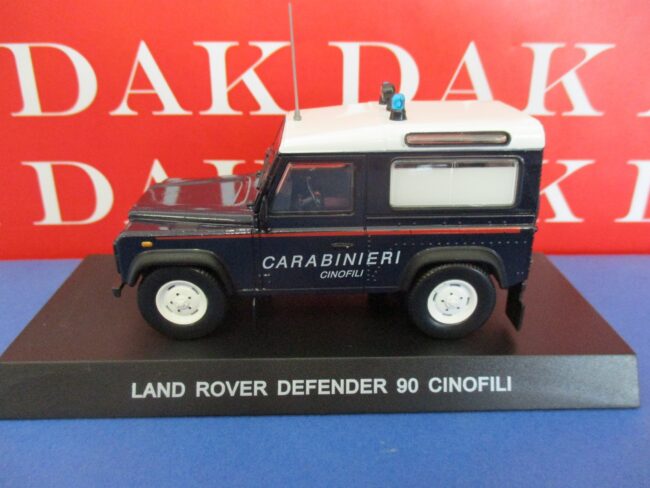 Die cast 1/43 Modellino Auto Carabinieri Land Rover Defender 90 Cinofili