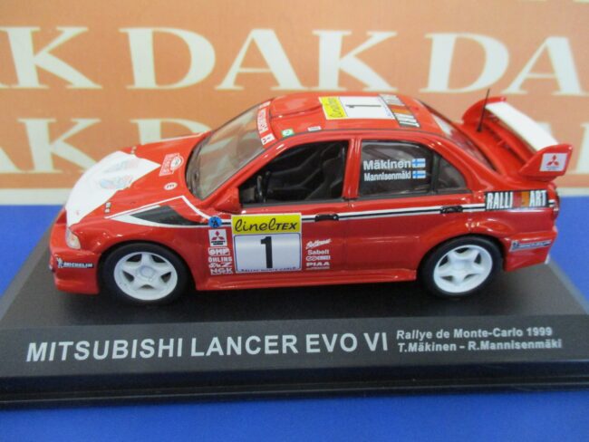 Die cast 1/43 Modellino Auto Mitsubishi Lancer EVO VI Rally Monte Carlo 1999 - immagine 2