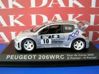 Die cast 1/43 Modellino Auto Peugeot 206 WRC Tour de Corse 2000 G. Panizzi