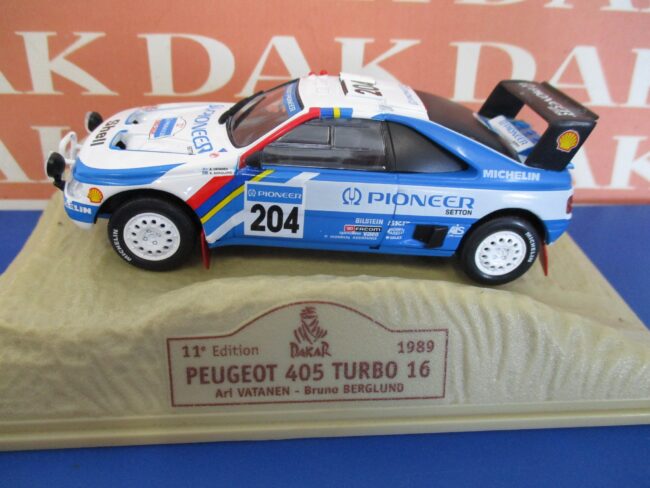 Die cast 1/43 Modellino Auto Peugeot 405 T16 Rally Paris Dakar 1989 A. Vatanen