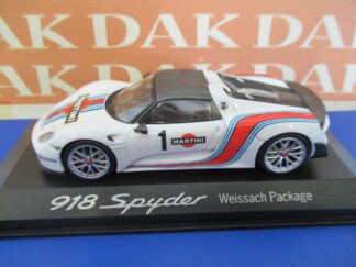 Die cast 1/43 Modellino Auto Porsche 918 Spyder Martini Weissach Package