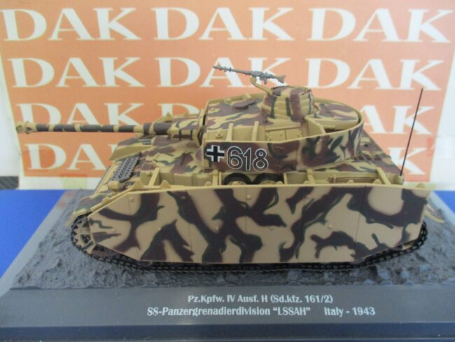 Die cast 1/43 Modellino Carro Armato Pz.Kpfw.IV Ausf.H SS Pz Grenadier Div LSSAH