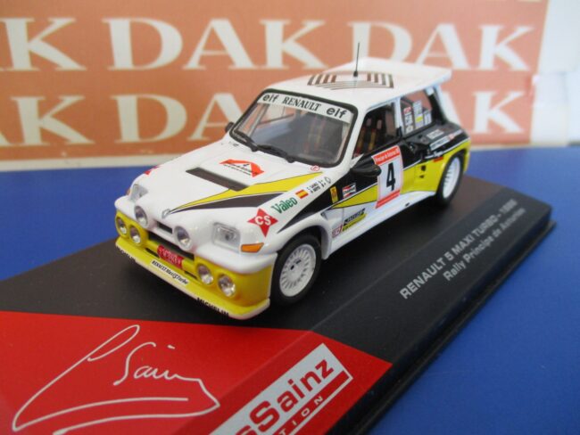 Die cast 1/43 Modellino Auto Renault 5 Maxi Turbo Rally Asturia 1986 C.Sainz