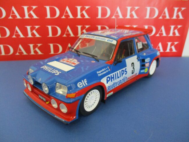 Die cast 1/18 Modellino Auto Renault 5 Maxi Turbo Tour de Corse 1985 J. Ragnotti