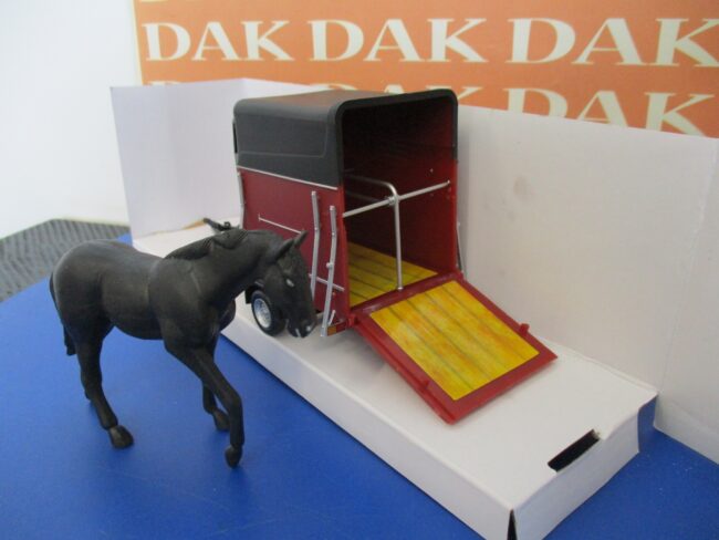 Die cast 1/43 Modellino Rimorchio Trasporto Cavalli Horse's Trailer by Cararama - immagine 3