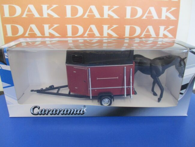 Die cast 1/43 Modellino Rimorchio Trasporto Cavalli Horse's Trailer by Cararama - immagine 4