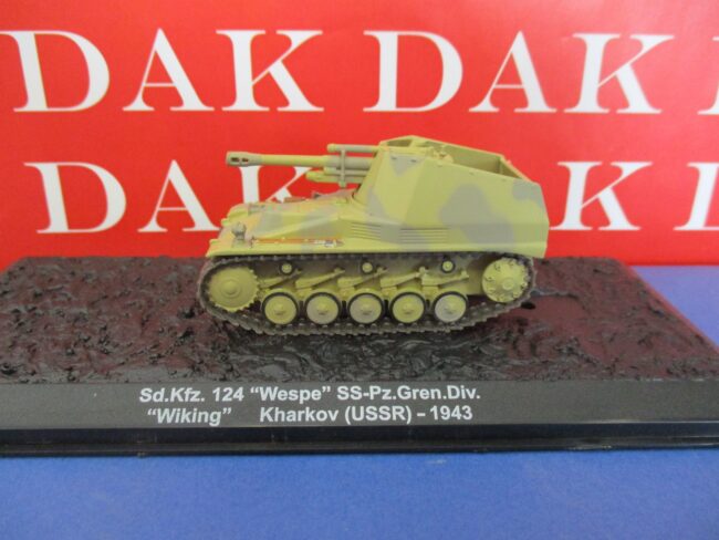 Die cast 1/72 Modellino Carro Armato Tank Sd.Kfz.124 Wespe SS Pz.Div.Wiking 1943