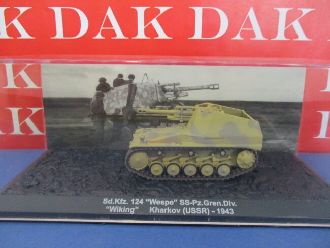 Die cast 1/72 Modellino Carro Armato Tank Sd.Kfz.124 Wespe SS Pz.Div.Wiking 1943 - immagine 4
