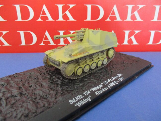 Die cast 1/72 Modellino Carro Armato Tank Sd.Kfz.124 Wespe SS Pz.Div.Wiking 1943 - immagine 2