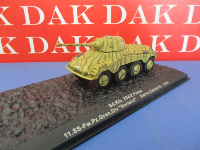 Die cast 1/72 Modellino Autoblindo 234/2 Puma 11.SS-Fr. Pz. Gren. Div. Nordland - immagine 2