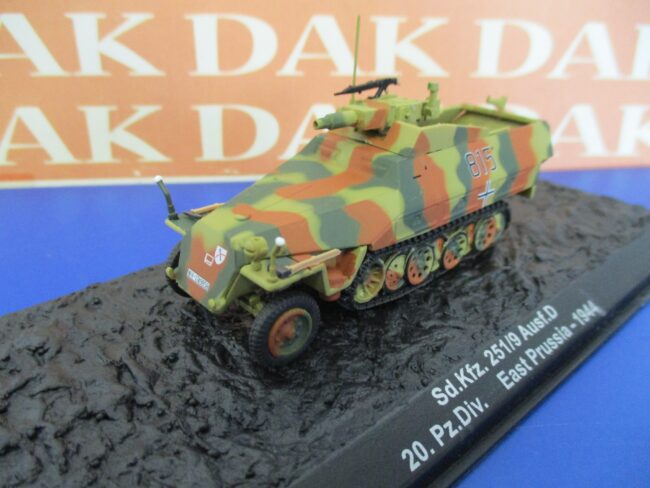 Die cast 1/72 Modellino Carro Armato Tank Sd.Kfz. 251/9 20 Pz. Div. Prussia 1944