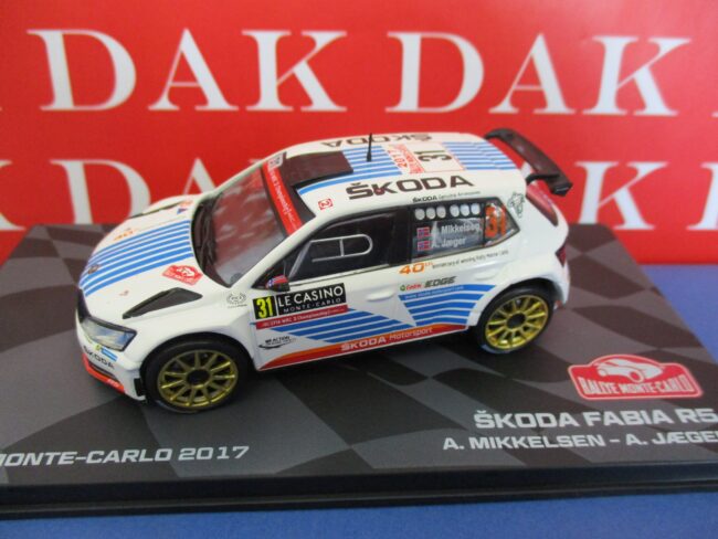 Die cast 1/43 Modellino Auto Skoda Fabia R5 Rally Monte Carlo 2017 A. Mikkelsen