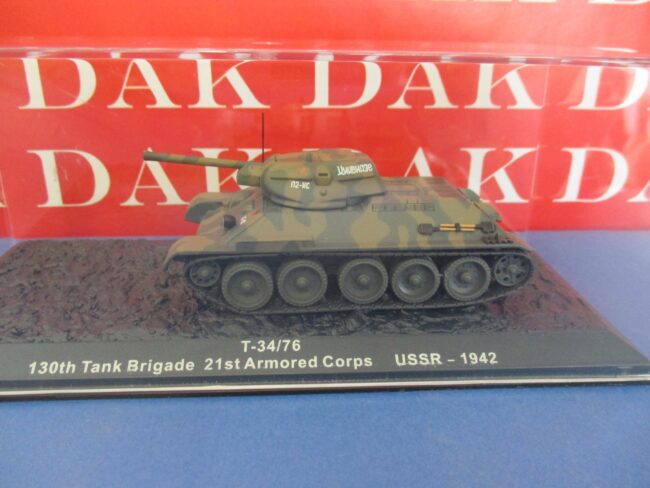 Die cast 1/72 Modellino Carro Armato Tank T-34/76 130th Tank Brigade USSR 1942 - immagine 4