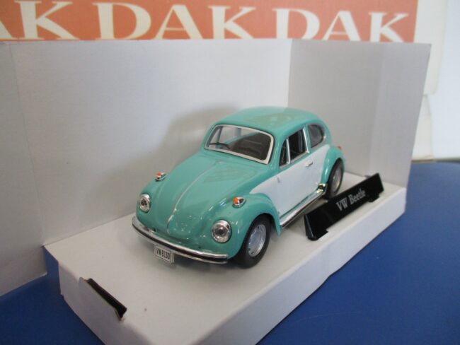 Die cast 1/43 Modellino auto Volkswagen Maggiolino bicolore bianco verde Cararam - immagine 2