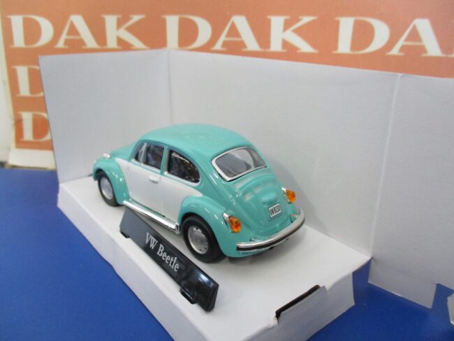 Die cast 1/43 Modellino auto Volkswagen Maggiolino bicolore bianco verde Cararam - immagine 3