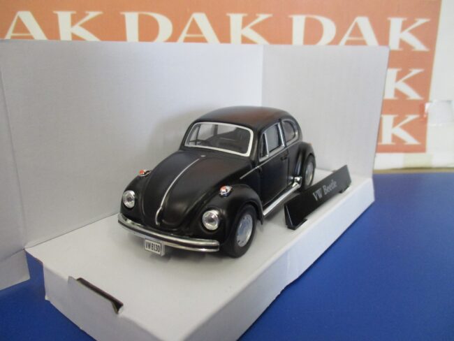 Die cast 1/43 Modellino Auto VW Volkswagen Maggiolino Beetle Kafer nero Cararama - immagine 2