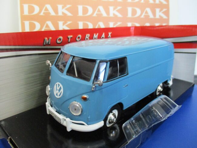 Die cast 1/24 Modellino Furgone Volkswagen T1 Transporter azzurro by Motor Max
