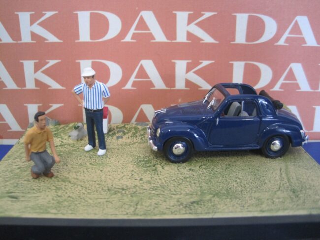 Die cast 1/43 Diorama La Route Bleue Fiat 500 Topolino - immagine 3