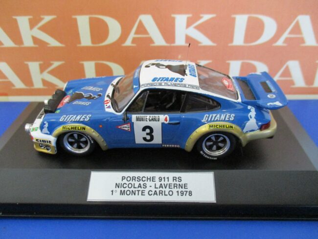 Die cast 1/43 Porsche 911 Carrera RS Gitanes Rally Monte Carlo 1978 J.P.Nicolas - immagine 4