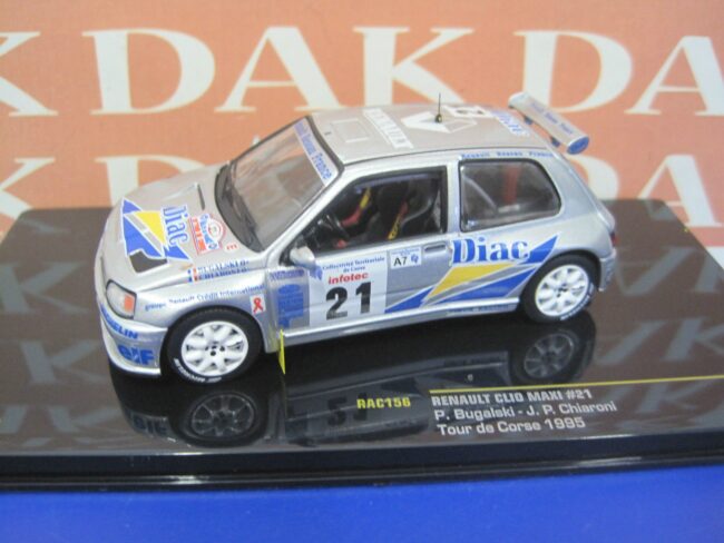 Die cast 1/43 Renault Clio Maxi Tour de Corse 1995 P.Bugalski by Ixo