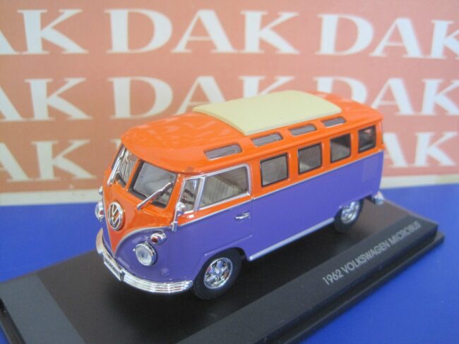 Die cast 1/43 Volkswagen T1 Samba 1962 arancio-viola by Yat Ming