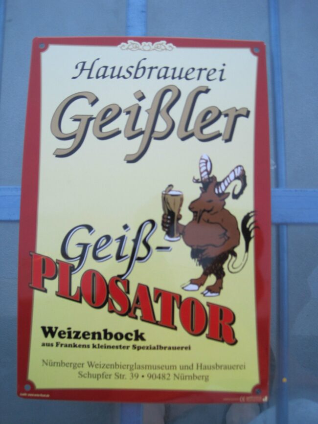 Insegna Targa Metallica Birra Bier Hausbrauerei GeiÃŸler Plosator circa 20x30 cm