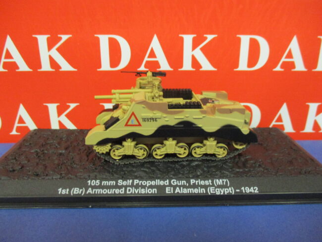 Diecast 1/72 Modellino Carro Tank 105 mm Self Priest M7 1st (Br) Armoured Div.
