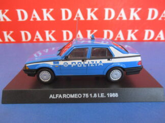 Die cast 1/43 Modellino Auto Polizia Police Alfa Romeo 75 1.8 IE 1988