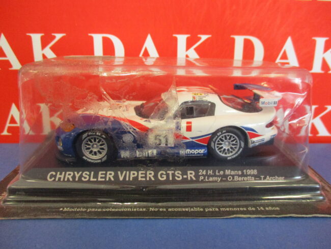 Die cast 1/43 Modellino Auto Chrysler Viper GTS-R  24H Le Mans 1998 D. Lamy - immagine 4
