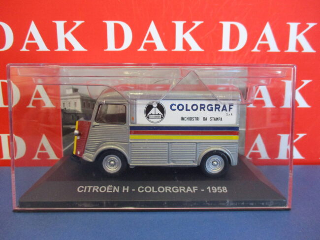 Die cast 1/43 Modellino Furgone Pubblicitario Citroen Type H Colorgraf 1958 - immagine 4