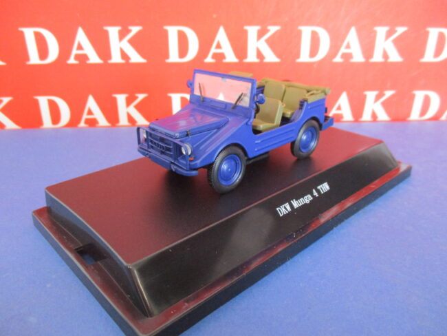 Die cast 1/43 Modellino Auto Jeep DKW Munga 4 THW aperta blu by Starline - immagine 2