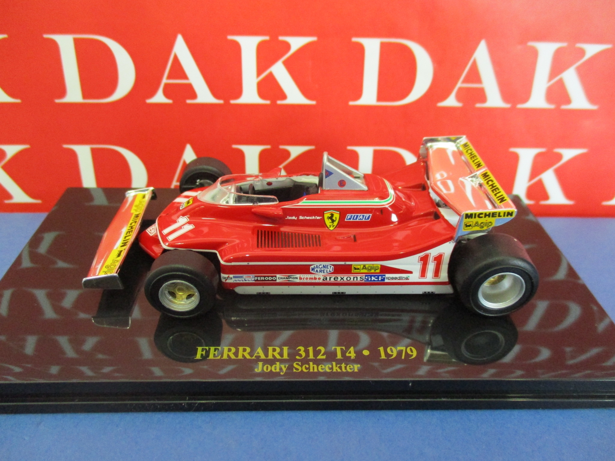pilote modellino scala 1:43 Brumm Ferrari 312 t5 j.scheckter 1980 n.1 monaco gp 