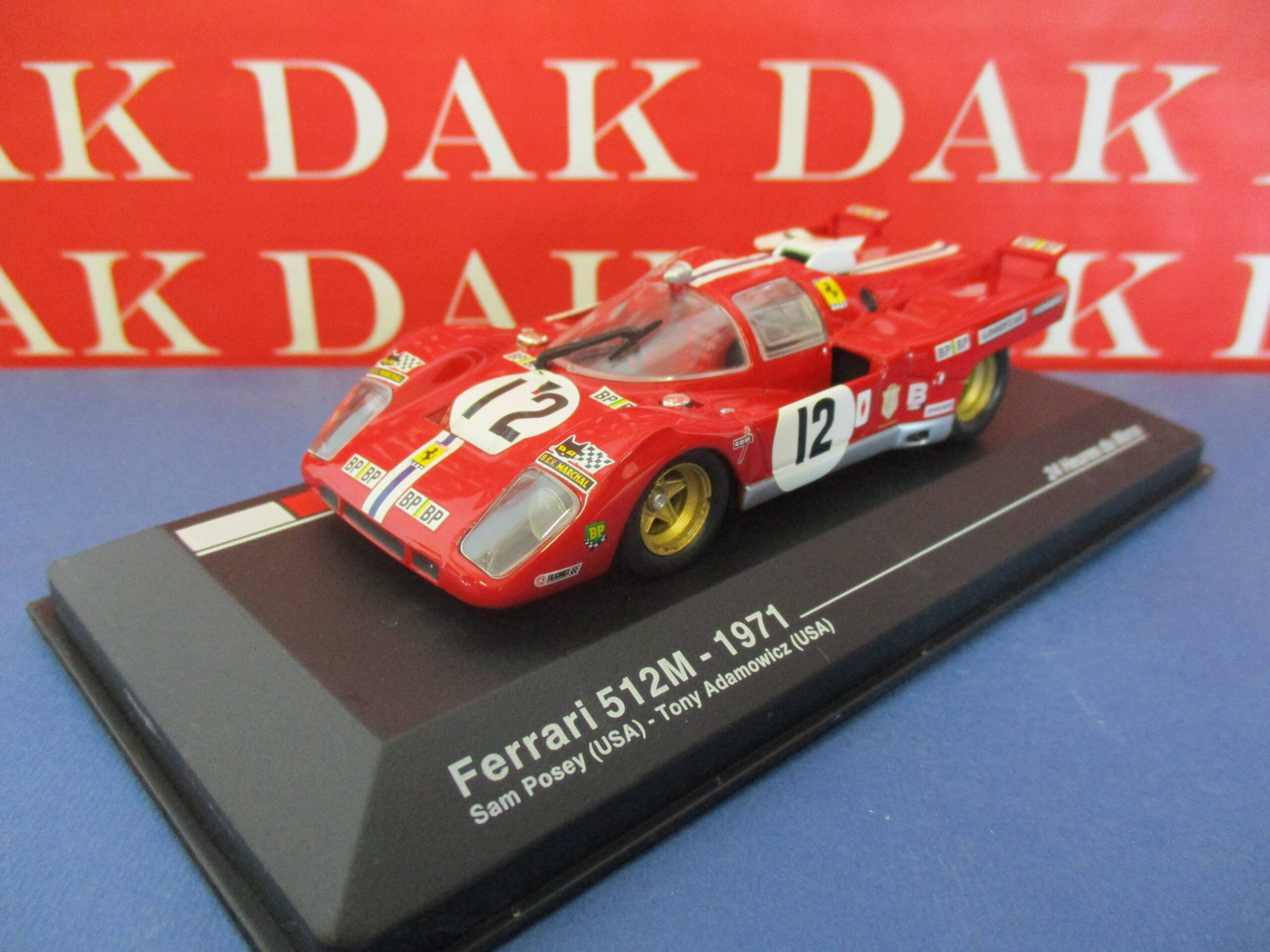 Die cast 1/43 Modellino Auto Ferrari 512M 24H Le Mans 1971 S Posey 