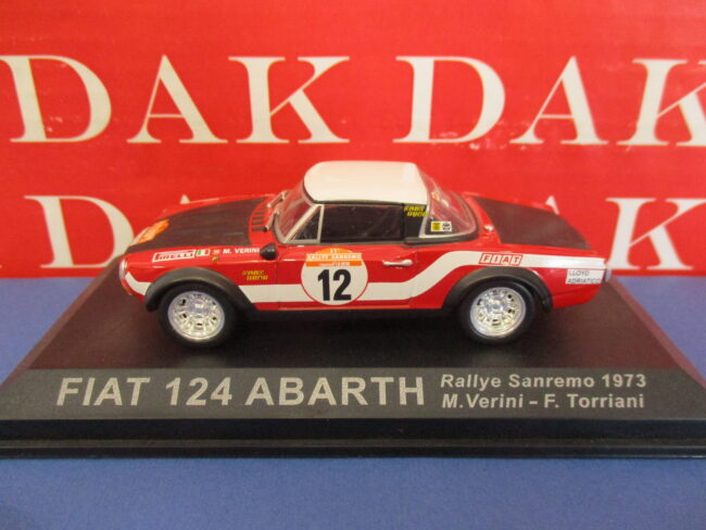 Die cast 1/43 Modellino Auto  Fiat 124 Abarth Rally Sanremo 1973 M. Verini