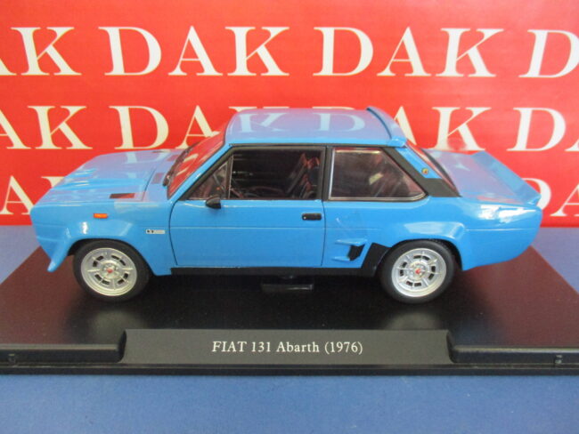 Die cast 1/24 Modellino Auto Fiat 131 Abarth 1976 blu - immagine 2