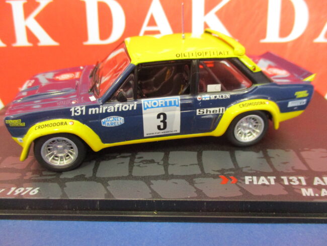 Die cast 1/43 Modellino Auto Fiat 131 Abarth Rally 1000 Laghi 1976 M. Alen - immagine 2