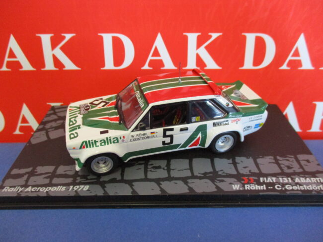 Die cast 1/43 Modellino Auto Fiat 131 Abarth Rally Acropolis 1978 W. Rohrl