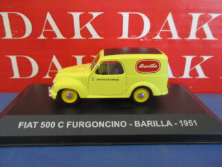Die cast 1/43 Modellino Auto Pubblicitario Fiat 500C Furgoncino Barilla 1951