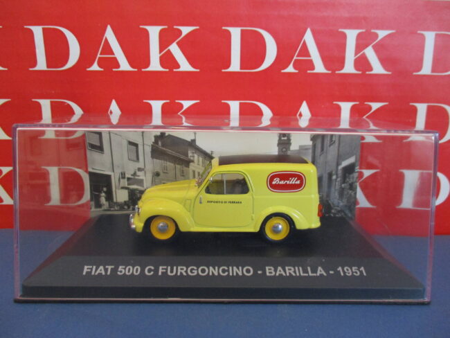 Die cast 1/43 Modellino Auto Pubblicitario Fiat 500C Furgoncino Barilla 1951 - immagine 4