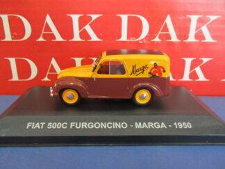 Die cast 1/43 Modellino Auto Pubblicitario Fiat 500C Furgoncino Marga 1950
