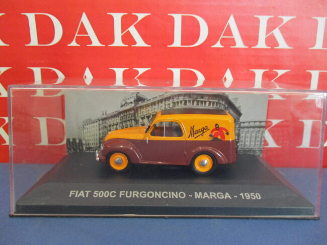 Die cast 1/43 Modellino Auto Pubblicitario Fiat 500C Furgoncino Marga 1950 - immagine 4