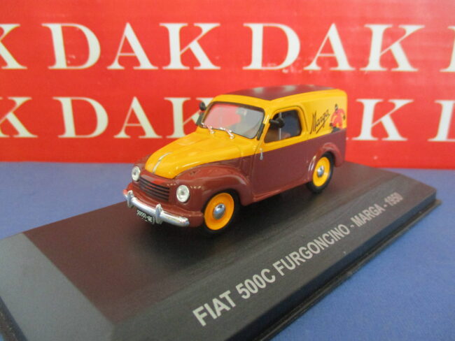 Die cast 1/43 Modellino Auto Pubblicitario Fiat 500C Furgoncino Marga 1950 - immagine 2