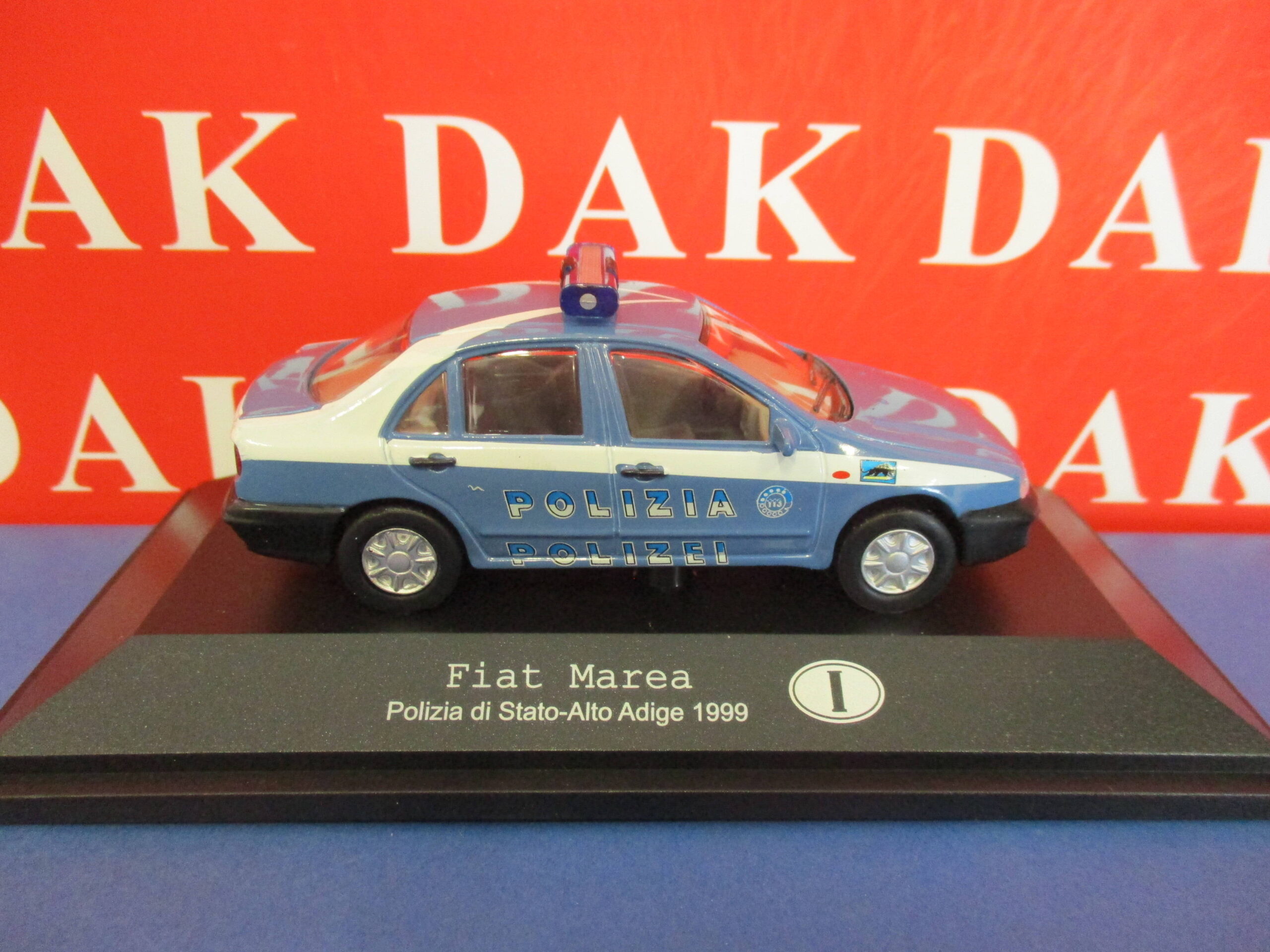 Die cast 1/43 Modellino Auto Polizia Police Fiat Marea 1999 Italy